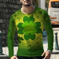 Zodggu popust St. Patrick Dan grafički Daliy majice za muškarce Dugi rukav ljeto trendi bluza Tops Loose