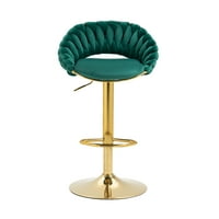 Okretni bar stolice od 360 ° Set od 2, podesive postepene trake sa rukom sa rukom TOVEN Back & Golden