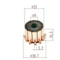 19,5 mm 12p zubi bakarna kuka Tip Električni komutator motora