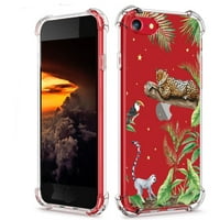 Jungle Cheetah Clear futrola za iPhone 7 8 SE, Estetski umjetnički dizajn za muškarce Žene, jedinstveni