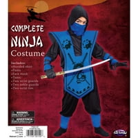 Boys ' Blue Ninja Set Kostima Za Noć Vještica, Svijet Zabave, Veličina L