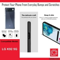 Kapsula Case kompatibilan sa LG K 5G [brušene teksture Žene Muškarci slatka Girly Heavy Duty zaštitni