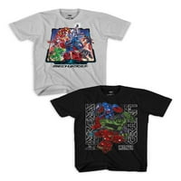The Avengers Boys Mech Strike Group Shot Graphic T-Shirt 2-Pack, Veličine 4-18