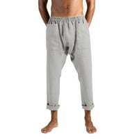 B91xZ muške pantalone za vježbanje pantalone za struk elastični veliki Casual pantalone džep muški pune