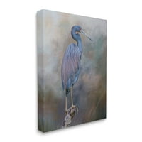 Stupell Heron Bird Smješten drvene grane životinje i insekti Fotografija Galerija zamotana platna Print Wall Art