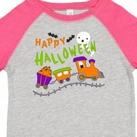 Inktastic Happy Halloween-voz sa bundevama, palicama,mačkom i duhom poklon majica za dječaka ili djevojčicu