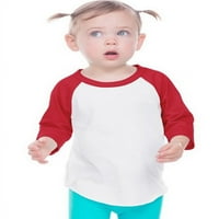 Kavio IJP Infant dres kontrast Raglan rukav-Bijela crvena-12m