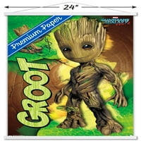 Marvel Cinemat univerzum - čuvari Galaxy - Groot zidni poster sa drvenim magnetskim okvirom, 22.375 34