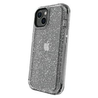 onn. Robusna torbica za telefon za iPhone Plus-Silver Glitter