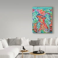 Zaštitni znak Likovna umjetnost 'morski konj koral' platnena Umjetnost Cindy Fornataro