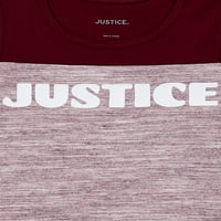 Justice Girls Logo Boja Blok Fudbalski Tenk Top, Veličine 4 - & Plus
