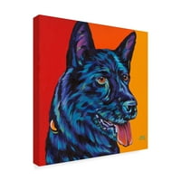 Zaštitni znak likovnih umjetnosti 'psi u boji I' platnena umjetnost carolee vitaletti