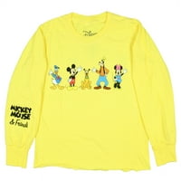 Disneyjeva Majica Mickey Mouse I Prijatelji Crop Top Sa Dugim Rukavima