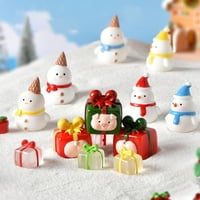 Božićni poklon Bo Figurine Lijep Xmas Snowman Micro Pejzaž ukras minijaturne igračke za zabavu