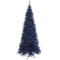 Vickerman 6,5 'mornarička plava je vitko umjetno božićno drvce, plava lampica svijetla dura
