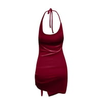 Amousa Fashion Ženski šuplji izrez Tie Split Sexy Body Building haljina