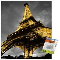 Eiffelov toranj - svijetli zidni plakat sa push igle, 14.725 22.375