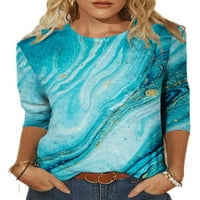 Paille ženska majica rukav majica leptir Print Tee labava dnevna odjeća Tops stil-G L