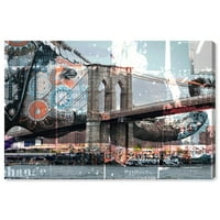Wynwood Studio a i patriotski zidni umjetnički Print 'Elephant Bridge' Američke Države - plava, smeđa