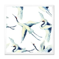 Designart' Asian Crane Bird Impression I ' Tradicionalni Uokvireni Umjetnički Print