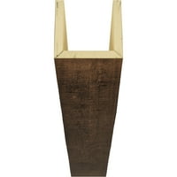 Ekena Millwork 10 W 4 H 20'L 3-Sided hrapavi Cedar Endurathane Fau drvena stropna greda, Premium stara