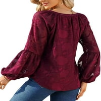 Glonme ženske duge rukave Casual Tee labava Radna bluza bluza sa cvjetnim printom Kancelarijska Odjeća