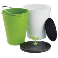 Chef'n ecocrock counter Compost bin u bijeloj i zelenoj boji