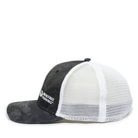 Realtree strukturirani šešir u obliku bejzbola, ribolov wav crno bijeli, mali medij