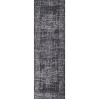Jedinstveni loom Tradicionalni aarhus ćilim 3 '0 10' 0 , tamno siva