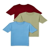 Wonder Nation Boys Crewneck Majica kratkih rukava, 3-pakovanje, veličine 4- i husky