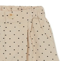 Denim Bay Toddler Girls Polka Dot Print Corduroy hlače sa elastičnim pojasom, veličine 12m-5t