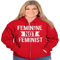 Ženska a ne feministička konzervativna zip hoodie dukserice žene britske marke 3x