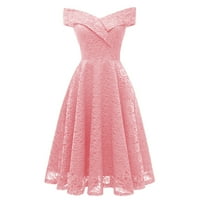 zlekejiko vintage moda cvjetna tanka haljina žene casual čvrsta čipka izdubite vezene haljine za zabavu