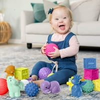 Infantino senzorne kuglice, blokovi i prijatelji, 6-mjeseci, 20-komadni set, višebojni