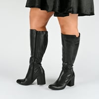 Kolekcija Journee Womens Tavia Tru Comfort Foam Extra Wide Calf Block Heel Visoke Čizme Za Koljena