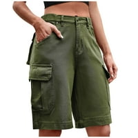 Tking Modni ženski ljetni Bermudski kratke hlače Ležerne prilike sa visokim strukom Trgovirnih pantalona