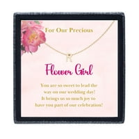 Personalizirani početni privjesak za cvjetnicu, poklon za cvjetnicu, prilagođena početna ogrlica za djevojčicu
