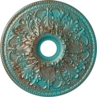 Ekena Millwork 7 8 od 4 ID 1 8 P ashley strop Medaljon, ručno oslikana bakrena patina