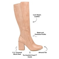 Kolekcija Journee Žene Tavia Tru Comfort Foam Wide Calf blok peta Knee High Boots