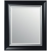 Crno-srebrna Scoop uokvirena Beveled naglasak zid ogledalo 16 x20 Galerija Solutions
