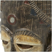 8 21 smeđa polikstone primitivna afrička maska ​​skulptura