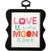 Brucilla početnik broji Cross Stitch 3 X3 Ljubav u Mjesec & Back Kit