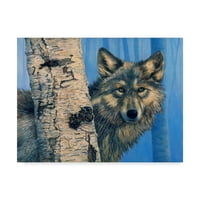 Zaštitni znak likovne umjetnosti Birch Wolf umjetnost Art by Bill Makinson
