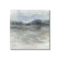 Stupell Industries tihi udaljeni pejzaž maglovita vodena refleksija slika Galerija umotana platnena štampa