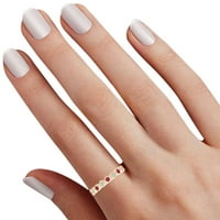0. Karatni okrugli simulirani ružičasti Rubin i prsten za angažovanje prirodnog dijamanta 14k prsten od
