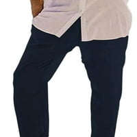 Muške pantalone jednobojne pantalone vezice duge pantalone muški ugrađeni donji deo plaža svetlo siva