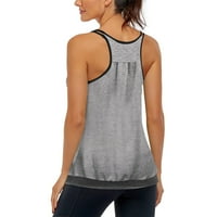 ležerna bluza za žene trening tank tops bez rukava labavi kroj za špagete sa trakom za špagete yoga racerback