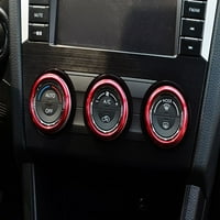 iJDMTOY crveni anodiziranog aluminija AC kontrole klime dugme prsten poklopci za Subaru WRX, STI, Impreza,