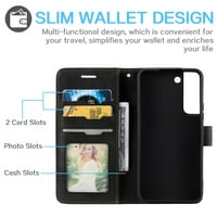 Feishell Fit Za Samsung Galaxy S Flip Wallet Case sa RFID blokiranjem slotova za kreditne kartice i postolja