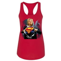 Super Hillary Clinton Lady Tank Top Čine Ameriku Sjajnom Bojom Sport Siva Srednja